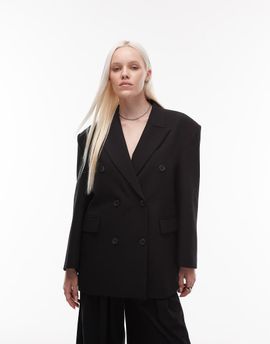 ASOS DESIGN ASOS DESIGN double breasted oversized blazer in black