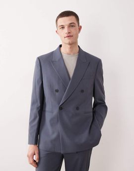 ASOS DESIGN ASOS DESIGN double breasted regular suit jacket in blue