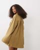 ASOS DESIGN ASOS DESIGN double cloth mini shirt dress with wide cuffs and oversized pockets in toasted sage-Multi - 4
