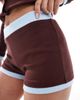 ASOS DESIGN ASOS DESIGN double layer booty shorts with contrast in brown - part of a set - 2