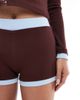 ASOS DESIGN ASOS DESIGN double layer booty shorts with contrast in brown - part of a set - 4