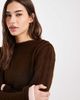 ASOS DESIGN ASOS DESIGN double layer cinched sweater in choc and contrast pink-Brown - 3