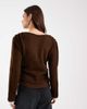 ASOS DESIGN ASOS DESIGN double layer cinched sweater in choc and contrast pink-Brown - 4