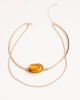 ASOS DESIGN ASOS DESIGN double row necklace with resin stone in gold tone - 2