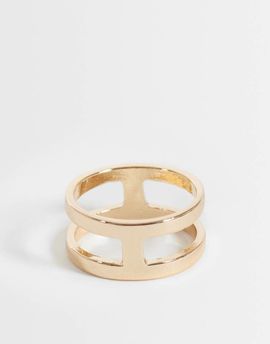 ASOS DESIGN ASOS DESIGN double row ring in gold tone