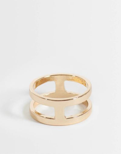 ASOS DESIGN ASOS DESIGN double row ring in gold tone