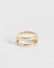 ASOS DESIGN ASOS DESIGN double row ring in gold tone - 2