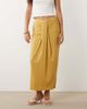 ASOS DESIGN ASOS DESIGN drape detail gathered maxi skirt in mustard-Green - 2