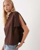ASOS DESIGN ASOS DESIGN drape sleeve T-shirt in chocolate-Brown - 1