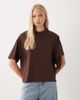 ASOS DESIGN ASOS DESIGN drape sleeve T-shirt in chocolate-Brown - 3