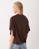 ASOS DESIGN ASOS DESIGN drape sleeve T-shirt in chocolate-Brown - 4