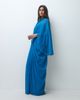 ASOS DESIGN ASOS DESIGN draped cape bodice with skirt and open back with tassel detail maxi dress in deep blue - 1