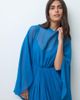 ASOS DESIGN ASOS DESIGN draped cape bodice with skirt and open back with tassel detail maxi dress in deep blue - 2