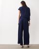 ASOS DESIGN ASOS DESIGN draped fallen shoulders jumpsuit in navy - 4