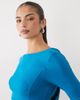 ASOS DESIGN ASOS DESIGN draped lace panel long sleeve bodysuit in teal-Blue - 2