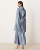 ASOS DESIGN ASOS DESIGN draped neck satin bias maxi dress with fringe sleeve detail in overblown floral-Multi - 4