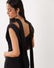 ASOS DESIGN ASOS DESIGN draped off shoulder scarf detail double layer maxi dress in black - 3