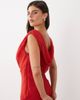 ASOS DESIGN ASOS DESIGN draped off the shoulder scarf detail double layer maxi dress in deep red - 4