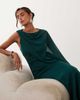 ASOS DESIGN ASOS DESIGN draped one sleeve bias maxi dress in teal-Red - 2
