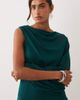 ASOS DESIGN ASOS DESIGN draped one sleeve bias maxi dress in teal-Red - 3