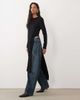 ASOS DESIGN ASOS DESIGN Draped side knotted long sleeve top in black - 1