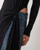 ASOS DESIGN ASOS DESIGN Draped side knotted long sleeve top in black - 4