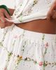 ASOS DESIGN ASOS DESIGN drawstring jersey broderie short in floral print-White - 3
