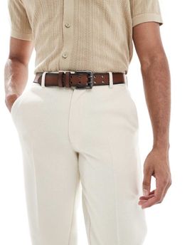 ASOS DESIGN ASOS DESIGN dressy belt in brown faux leather
