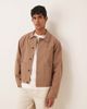 ASOS DESIGN ASOS DESIGN dressy harrington jacket in brown seersucker - part of a set - 1