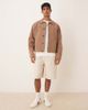 ASOS DESIGN ASOS DESIGN dressy harrington jacket in brown seersucker - part of a set - 2