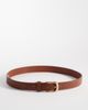 ASOS DESIGN ASOS DESIGN dressy leather belt with rounded edge gold-tone buckle in tan-Brown - 1
