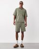 ASOS DESIGN ASOS DESIGN dressy regular shorts in khaki-green seersucker - part of a set - 1