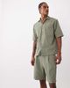 ASOS DESIGN ASOS DESIGN dressy regular shorts in khaki-green seersucker - part of a set - 2