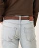 ASOS DESIGN ASOS DESIGN dressy suede belt with silver-tone buckle in dark brown - 3