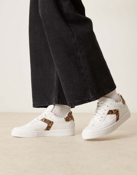ASOS DESIGN ASOS DESIGN Drift lace up sneakers in white-Multi