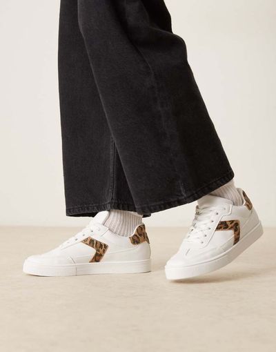 ASOS DESIGN ASOS DESIGN Drift lace up sneakers in white-Multi