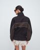 ASOS DESIGN ASOS DESIGN drop belt funnel tech track jacket in chocolate-White - 3