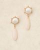 ASOS DESIGN ASOS DESIGN drop earrings in shell and rose quartz design in gold tone - 2