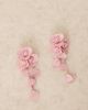 ASOS DESIGN ASOS DESIGN drop earrings with 3D floral design in light pink - 2