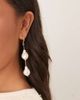 ASOS DESIGN ASOS DESIGN drop hoop earrings with faux freshwater pearl drops in gold tone - 1