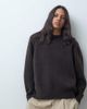 ASOS DESIGN ASOS DESIGN drop shoulder pad longline sweater in chocolate-Navy - 1