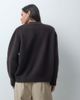ASOS DESIGN ASOS DESIGN drop shoulder pad longline sweater in chocolate-Navy - 4