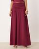 ASOS DESIGN ASOS DESIGN drop waist ruched maxi skirt in berry - part of a set-Purple - 2
