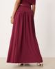 ASOS DESIGN ASOS DESIGN drop waist ruched maxi skirt in berry - part of a set-Purple - 3