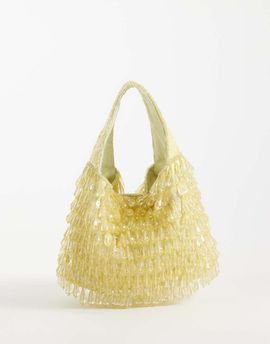 ASOS DESIGN ASOS DESIGN droplet beaded grab clutch bag in yellow