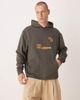 ASOS DESIGN ASOS DESIGN dropped shoulder hoodie with sporty print in brown - 1