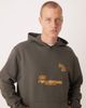 ASOS DESIGN ASOS DESIGN dropped shoulder hoodie with sporty print in brown - 3