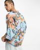 ASOS DESIGN ASOS DESIGN dropped shoulder oversized revere shirt with abstract design-Blue - 2