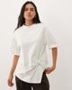 ASOS DESIGN ASOS DESIGN dropped shoulder top with self-knot in ecru-Blue - 1