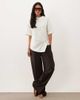 ASOS DESIGN ASOS DESIGN dropped shoulder top with self-knot in ecru-Blue - 3